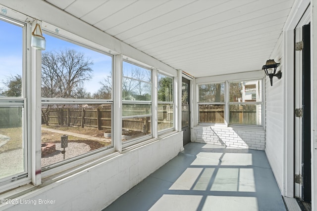 view of sunroom