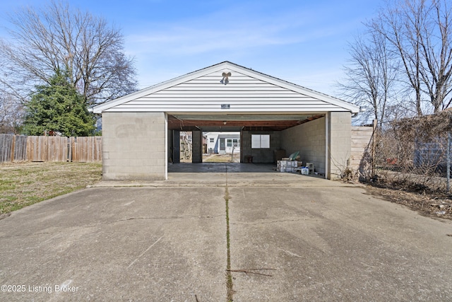 exterior space featuring fence