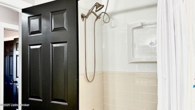 bathroom with a shower