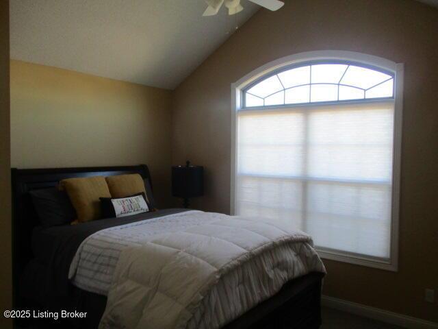 111 Pete Ln, Bardstown, KY 40004 - bedroom featuring lofted ceiling and a ceiling fan