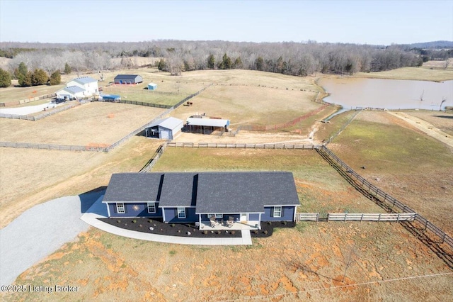 drone / aerial view featuring a rural view