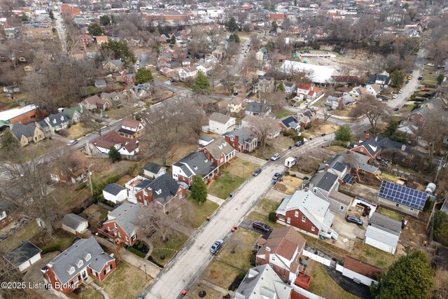 bird's eye view featuring a residential view