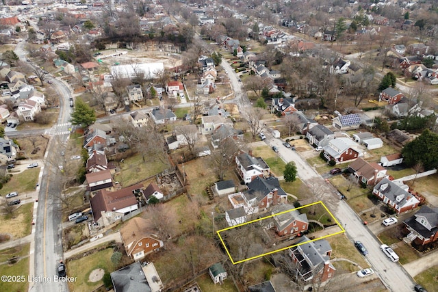 bird's eye view featuring a residential view