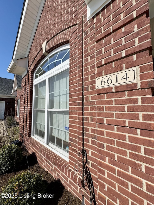 exterior details with brick siding