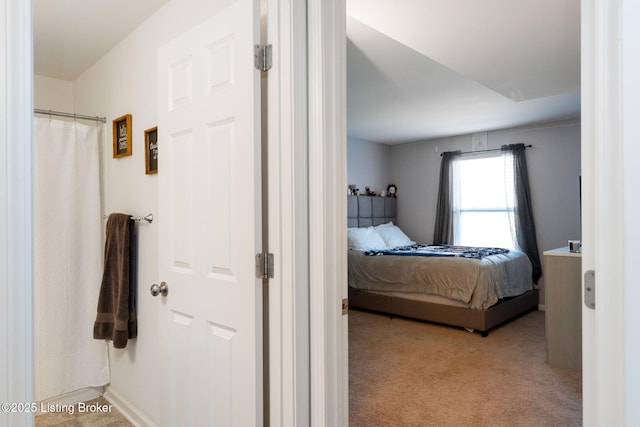 bedroom featuring carpet flooring