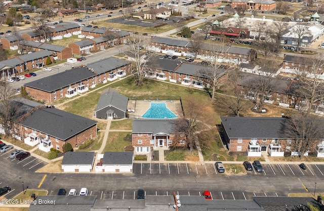 bird's eye view featuring a residential view