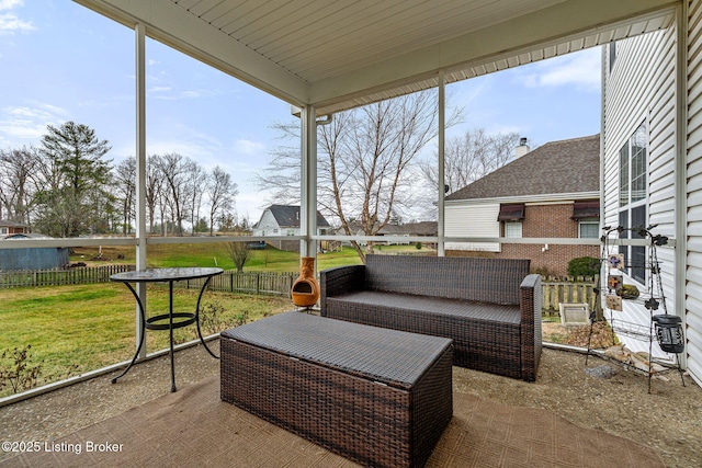 view of sunroom