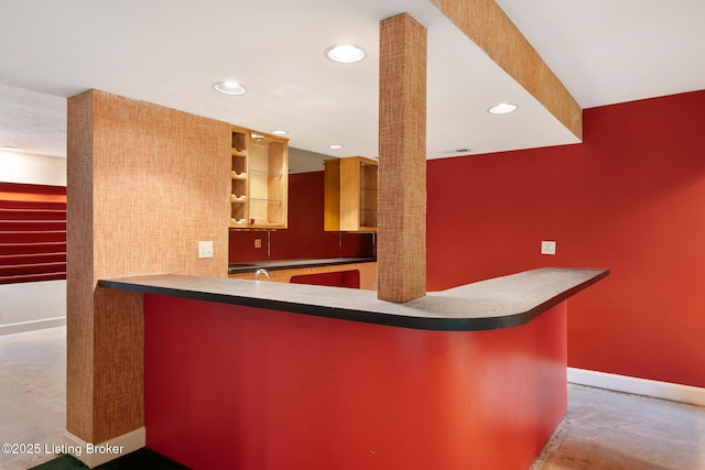 602 Club Ln, Louisville, KY 40207 - community bar area with recessed lighting and concrete flooring