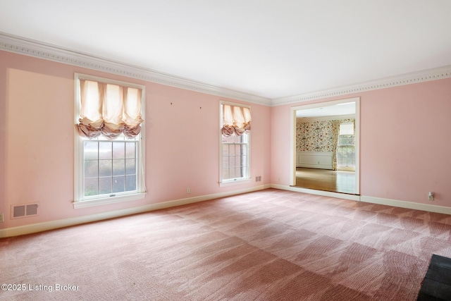 602 Club Ln, Louisville, KY 40207 - empty room featuring ornamental molding and carpet floors