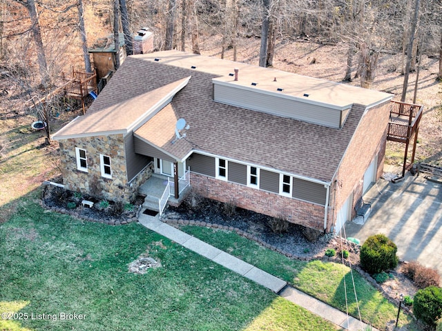 birds eye view of property