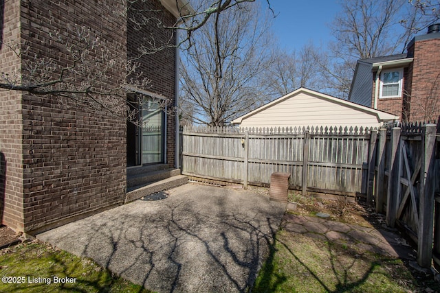 view of patio / terrace with fence