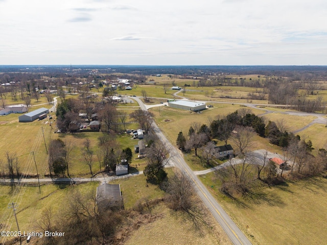 bird's eye view featuring a rural view