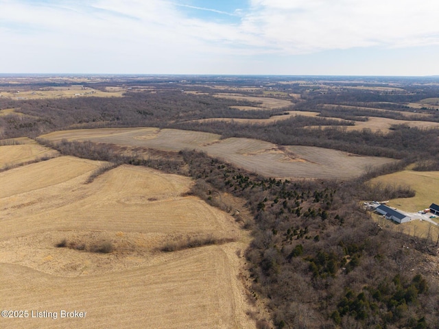 drone / aerial view featuring a rural view