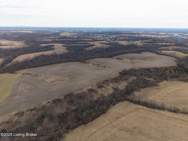 aerial view featuring a rural view