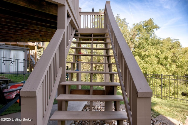 view of stairs