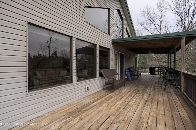 view of wooden deck