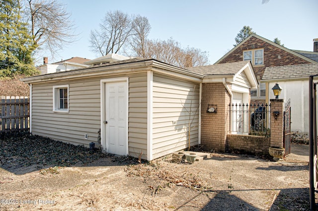 exterior space with fence