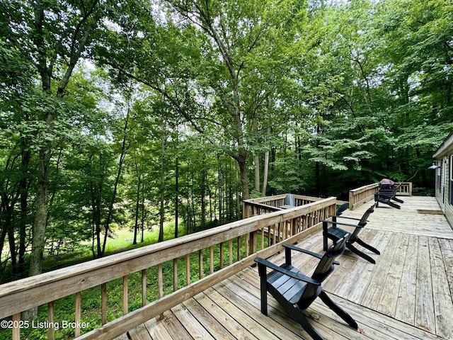 view of wooden terrace