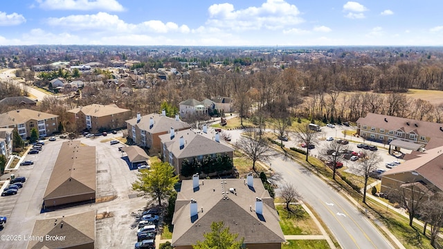 bird's eye view with a residential view