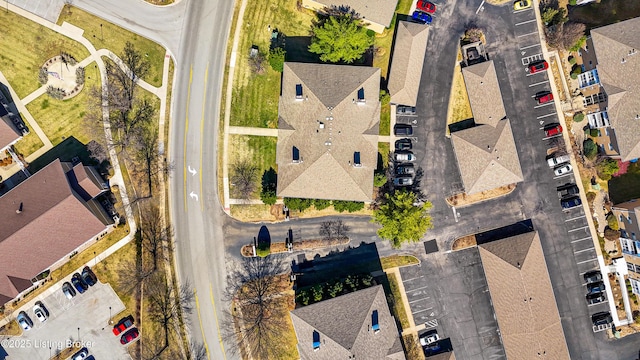 aerial view with a residential view