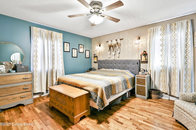 221 Forrest Dr, Lawrenceburg, KY 40342 - bedroom with light wood-style flooring and ceiling fan