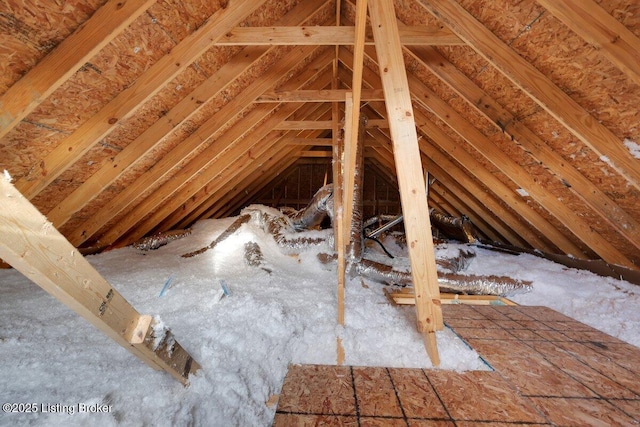 view of attic