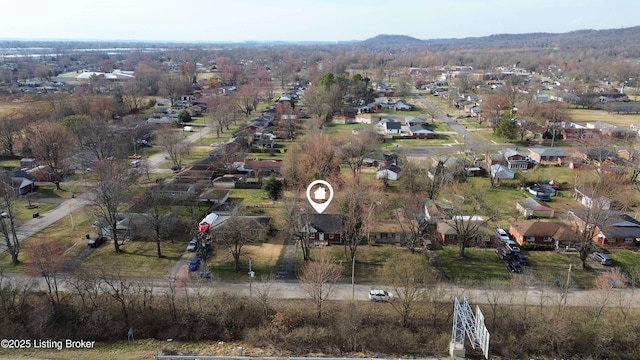 bird's eye view with a residential view