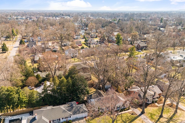 drone / aerial view featuring a residential view