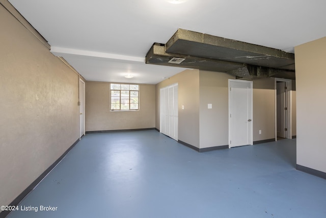 interior space with visible vents and baseboards