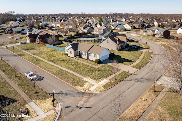 birds eye view of property featuring a residential view