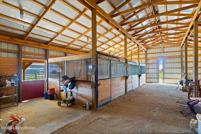 view of horse barn