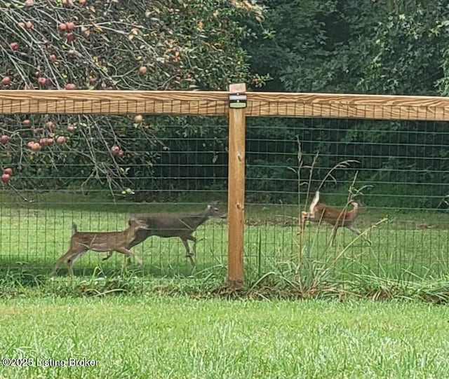 view of gate featuring fence