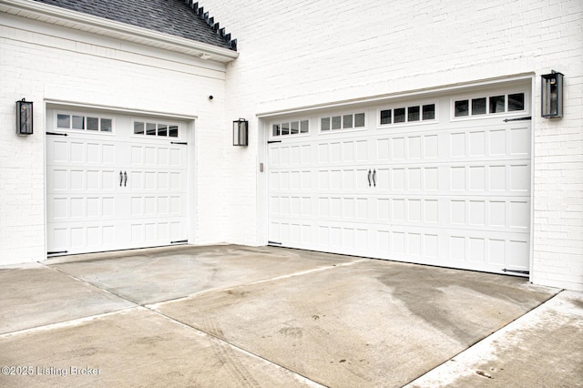 garage with driveway