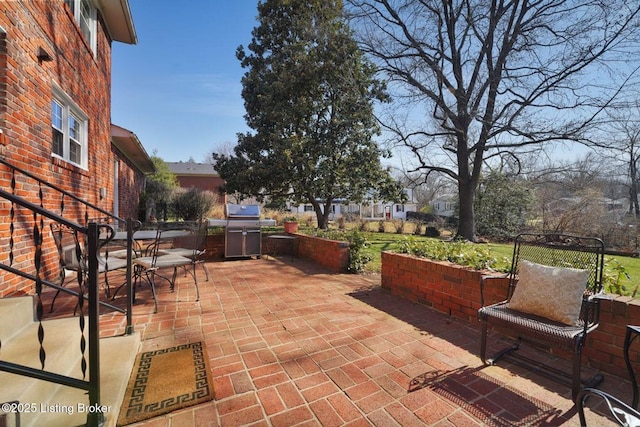 view of patio / terrace featuring area for grilling