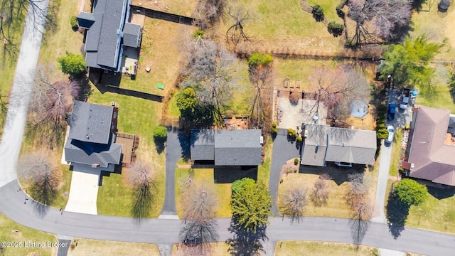 bird's eye view featuring a residential view