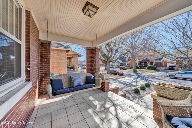 view of patio with a residential view