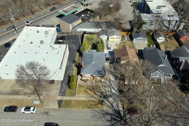 drone / aerial view featuring a residential view