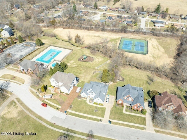 bird's eye view featuring a residential view