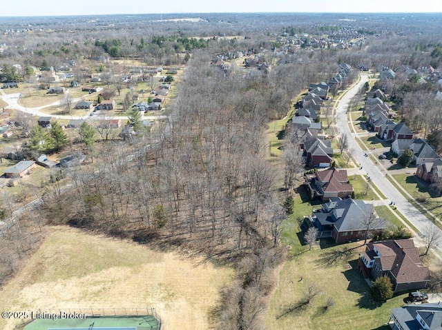 drone / aerial view with a residential view