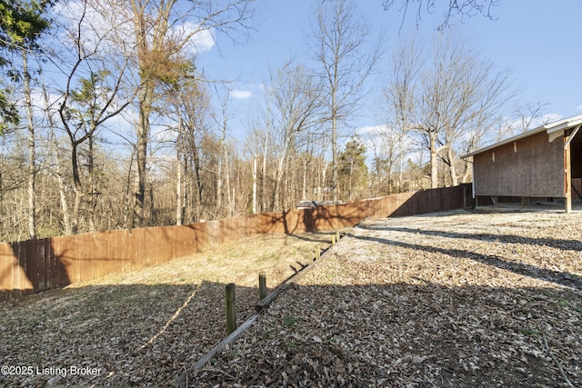 view of yard with fence private yard