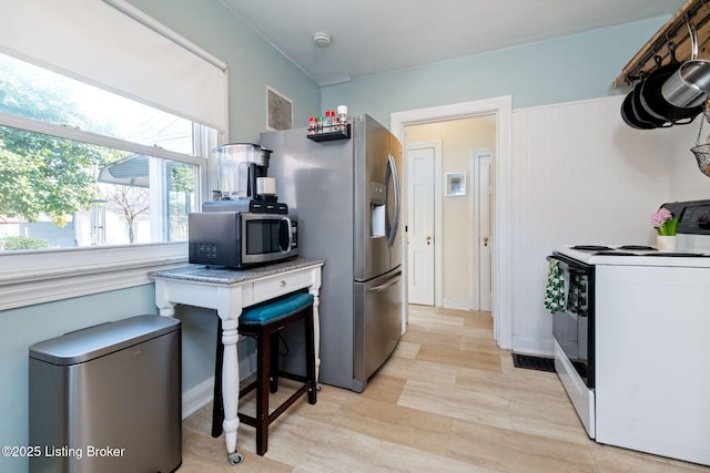 kitchen with appliances with stainless steel finishes