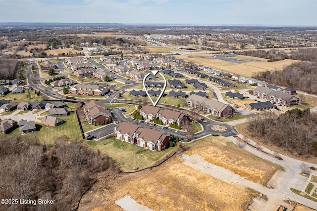 bird's eye view featuring a residential view