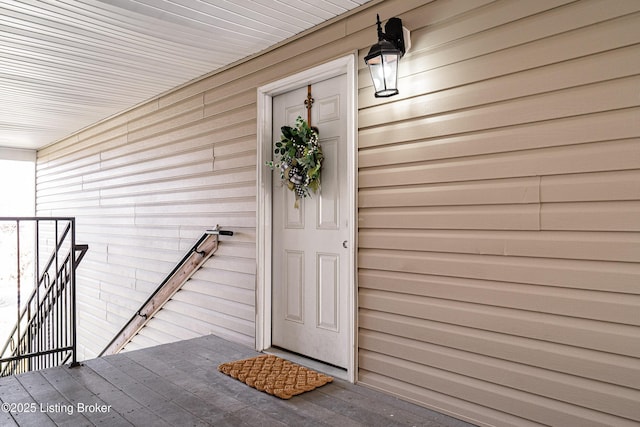 view of doorway to property