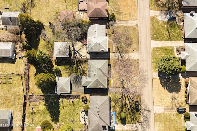 bird's eye view featuring a residential view