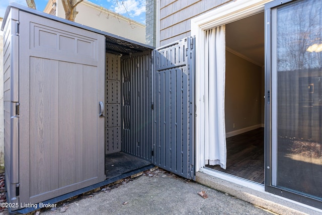 view of doorway to property