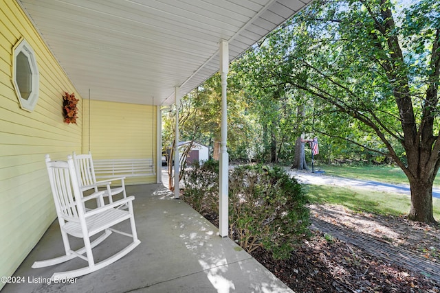 view of patio / terrace featuring a porch