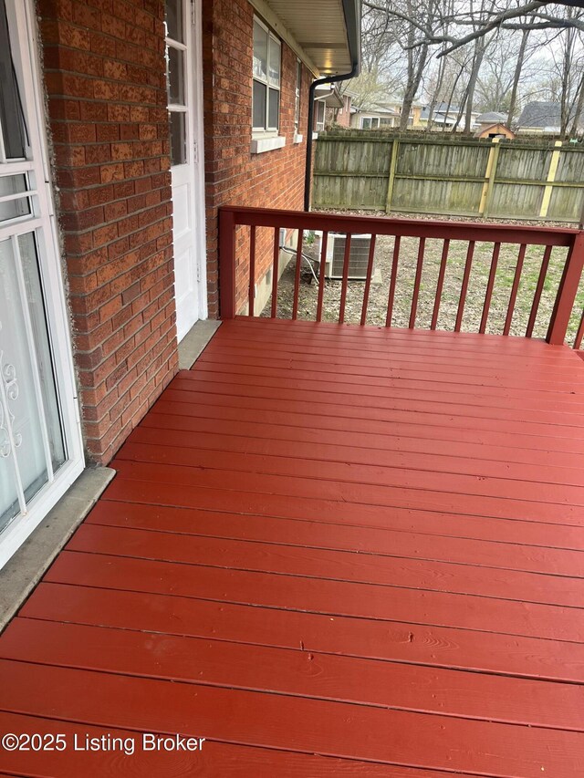 wooden deck with fence
