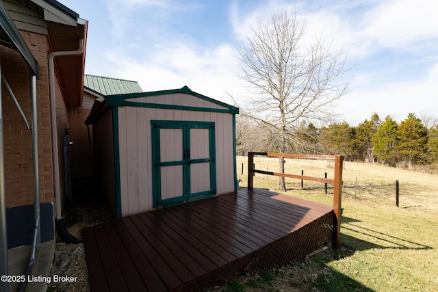 view of shed