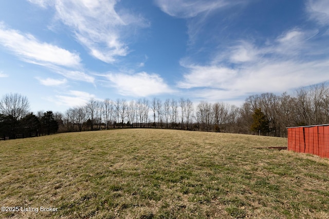 view of yard featuring a rural view