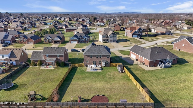 drone / aerial view featuring a residential view